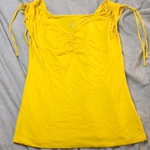 Yellow Cap Sleeve Top